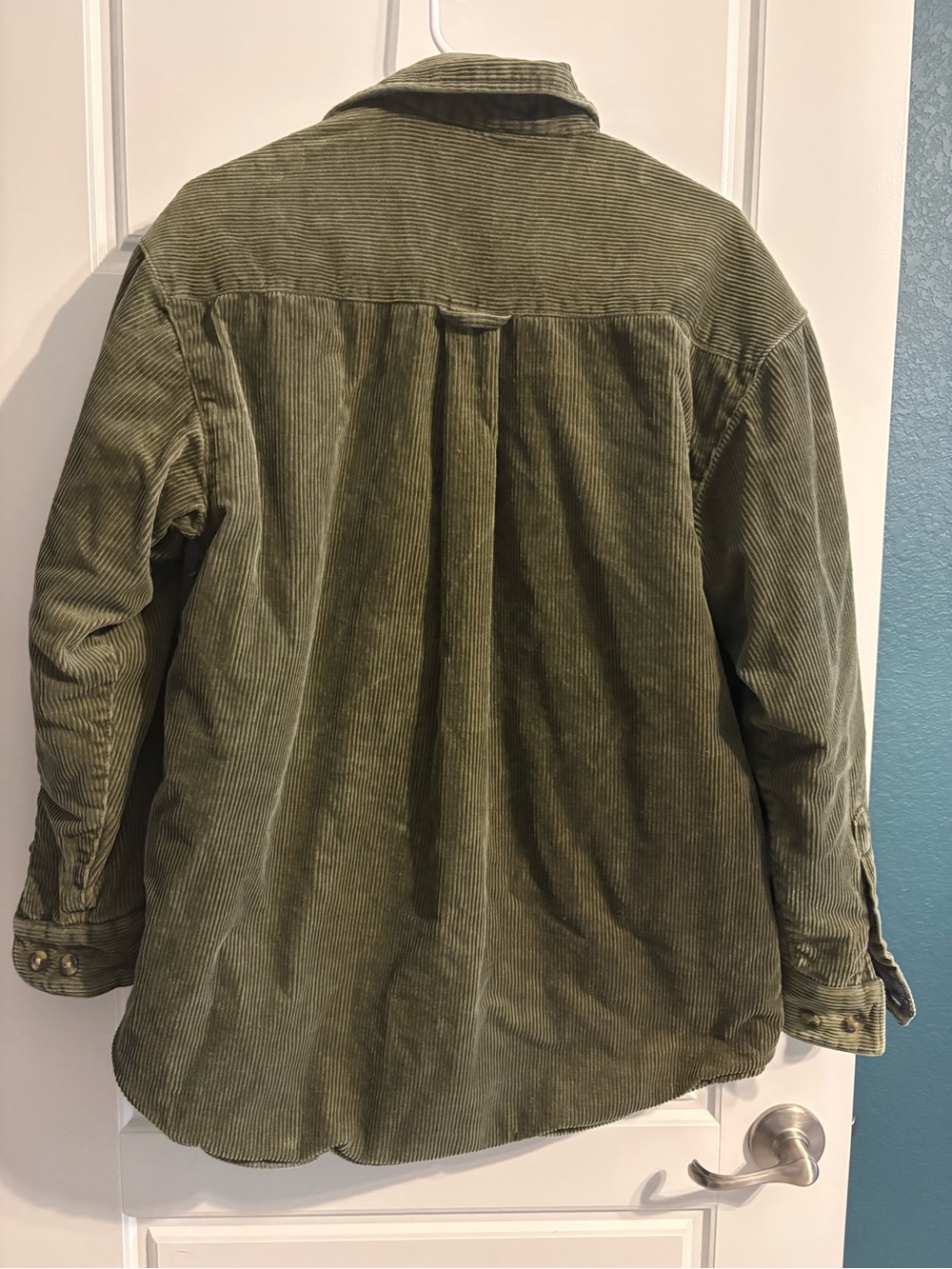 Britches Olive Corduroy Plaid Lined Workwear Shacket - Picture 3 of 11